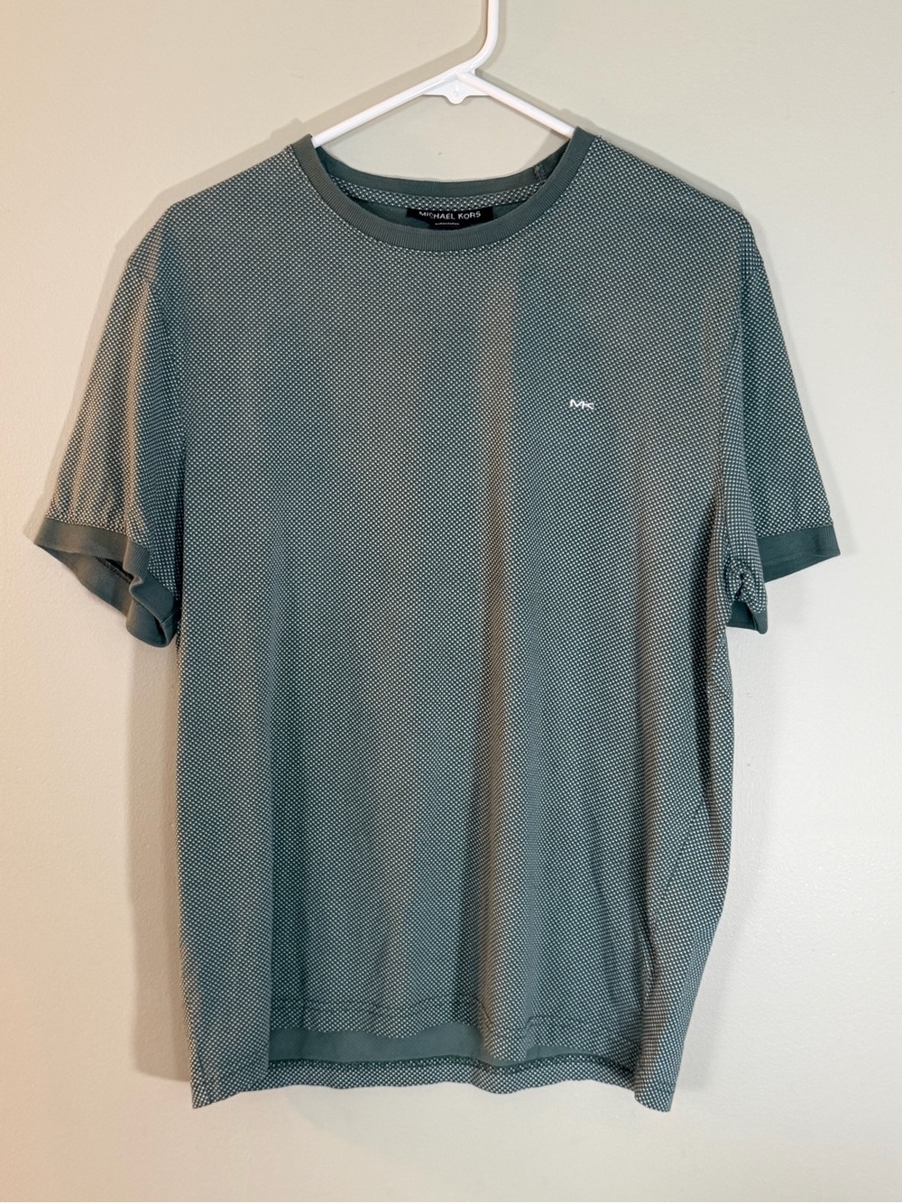 Michael Kors Men's Short Sleeve Crew Tee in Teal Dot